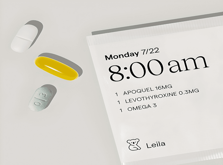 A care box with pill packets